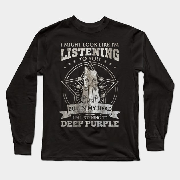 Deep Purple Long Sleeve T-Shirt by Astraxxx